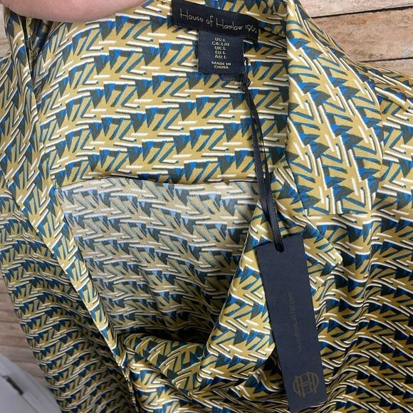 House of Harlow 1960 Short Sleeve Button Down Blouse sz LG - Picture 8 of 8